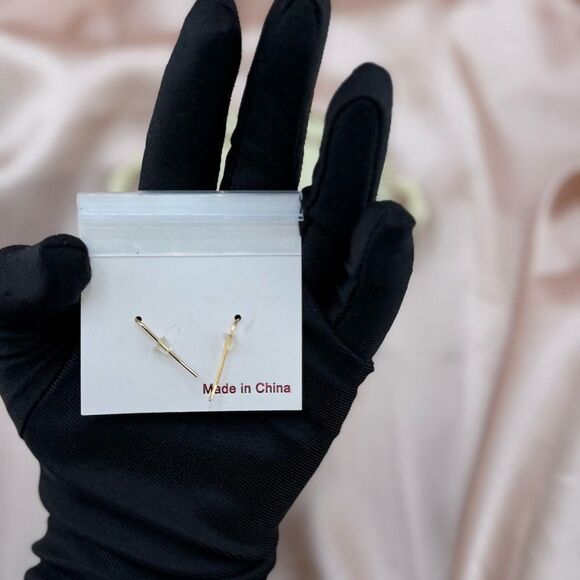 Camila Coelho 14K Gold Plated Mother of Pearl Earrings - Picture 5 of 6